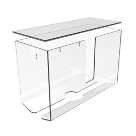 Cq acrylic Wall Mount Paper Towel Dispenser with Lid,Clear Folded Paper Towel Holder for Bathroom Toilet and Kitchen,Suitable for Z-fold, C-fold or Multi-Fold Paper Towels,Pack of 1