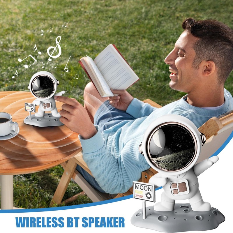 Desktop Speakers, Astronaut Small Speaker, 32.8 Ft Range, Stylish Wireless