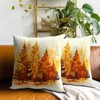 Fall Pillow Cover 18x18 Inch Set of 2,Orange Trees Nature