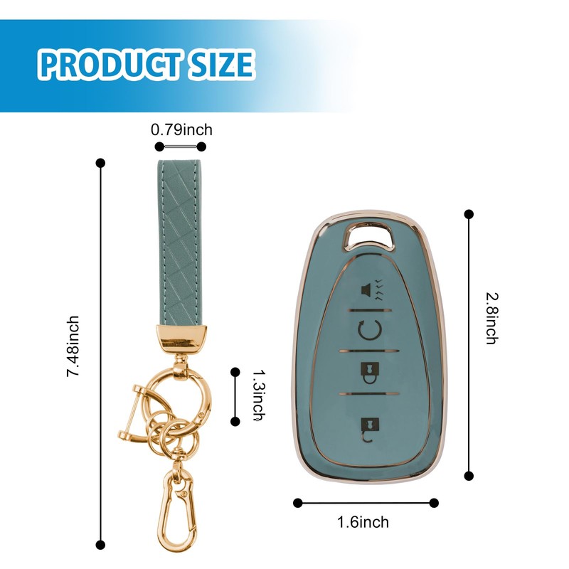 Rislobx Key Fob Cover Fit for Chevy Key, Car Key
