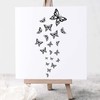 Newstamps Stamp Butterfly Swarm Motif Stamp Large Wooden & Rubber