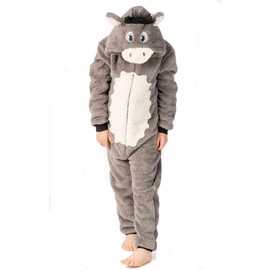 Wunsy Kid's Donkey Onesie Costume Onesie All-In-One for Boys or Girls in Soft Fleece with a Tail In Childrens Age Years 5-6 Donkey55b