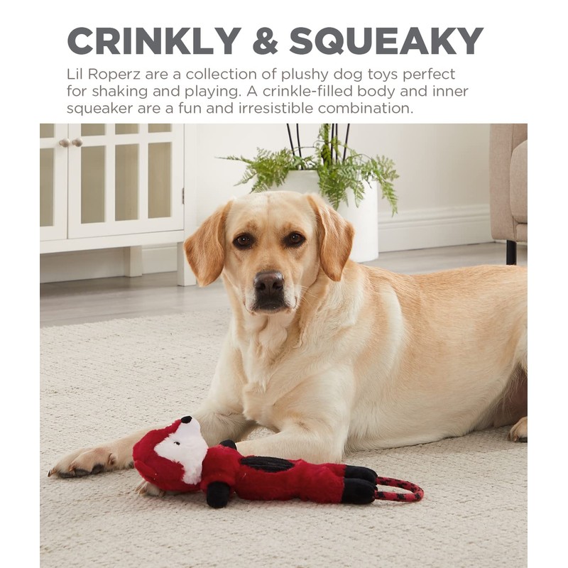 Charming Pet Lil Roperz Fox Durable Plush and Rope Tug