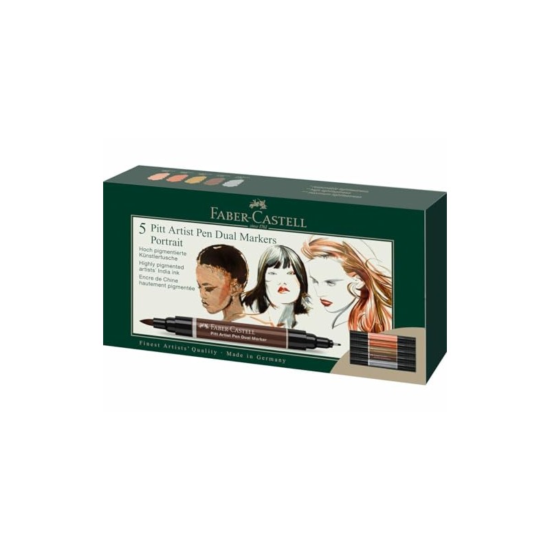 Faber-Castell PAP Dual Marker 5x Portrait Ink Pen