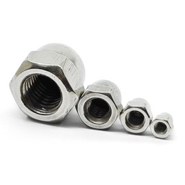 10Pcs M12-1.75 Stainless Steel Acorn Hex Cap Nuts, Metric Thread Dome Head Nuts，Plain Finish