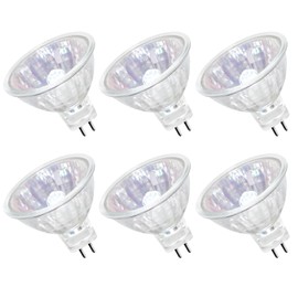 MR16 Halogen Bulbs 50w 12V GU5.3 Dimmable Spotlight Warm White 2900K MR16 4000Hrs 36° Beam Angle Glass Cover Replacement for Recessed Lighting Fixture (6 Pack)