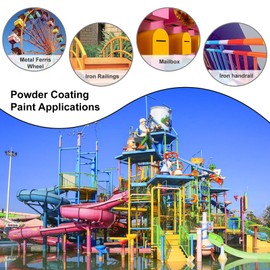 Ninesung Powder Coating Powder | Powder Coat Perfect for Metal Surfaces | Car Paint | Building Materials | Powder Paint for Steel Structures, Factories, Buildings, Playgrounds, Gardens (Lemon Yellow, 4 oz)