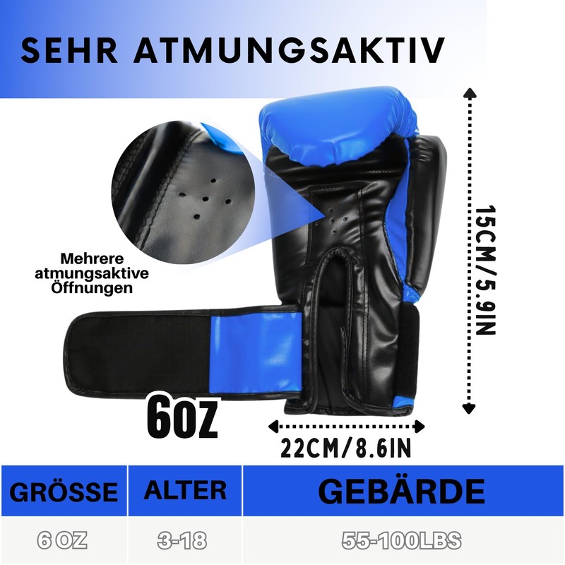 3-in-1 Boxing Gloves and Punching Mitts Set for Kids Ventilated
