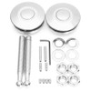 Universal Push Button Billet Hood Pins Lock Clip Kit Aluminum