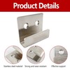 PDETVEO 10PCS Stainless Steel Flat J Hooks Hanger, Silver Tile