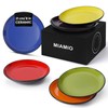 MIAMIO – 6 x Plate/Dinner Plate Set Stoneware Ceramic Tableware