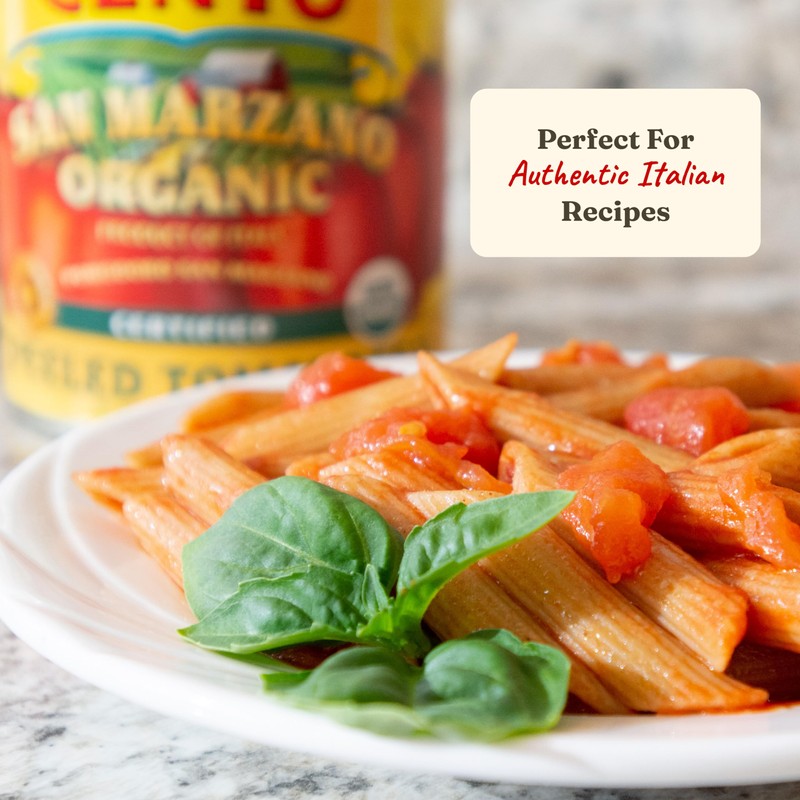 Cento Organic Certified San Marzano Whole Peeled Tomatoes 28 Oz