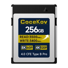256GB CFexpress 4.0 Type B Memory Card with 3500MB/s Read Speed and 3400MB/s Write Speed, Suitable for RAW 8K/4K Video Recording