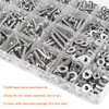 HELIFOUNER 720 Pieces #4-40#6-32#8-32#10-24 Phillips Pan Head Machine Screws Nuts
