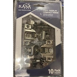 KasaWare 1-1/4" Overlay Compact Hinge 10 Pack