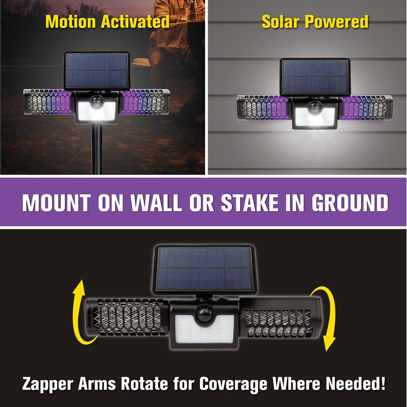 Monster Solar Bug Zapper 2in1 Solar Flood Light Solar Bug