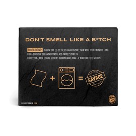 Savage for Him - Premium Scented Laundry Sheets - Warrior Scent - No Plastic Jug - Compact & Travel-Friendly - 30 Sheets (60 Loads)