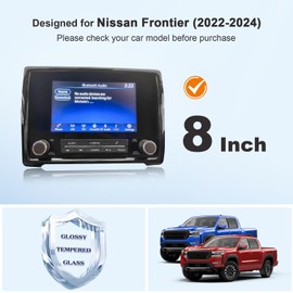 BSTW for 2022 Nissan Frontier Screen Protector for 2022-2024 Frontier S/SV/SL/PRO-4X/PRO-X 8-In Touchscreen Pickup Truck Accessories Anti-Scratch Tempered Glass Protective Film