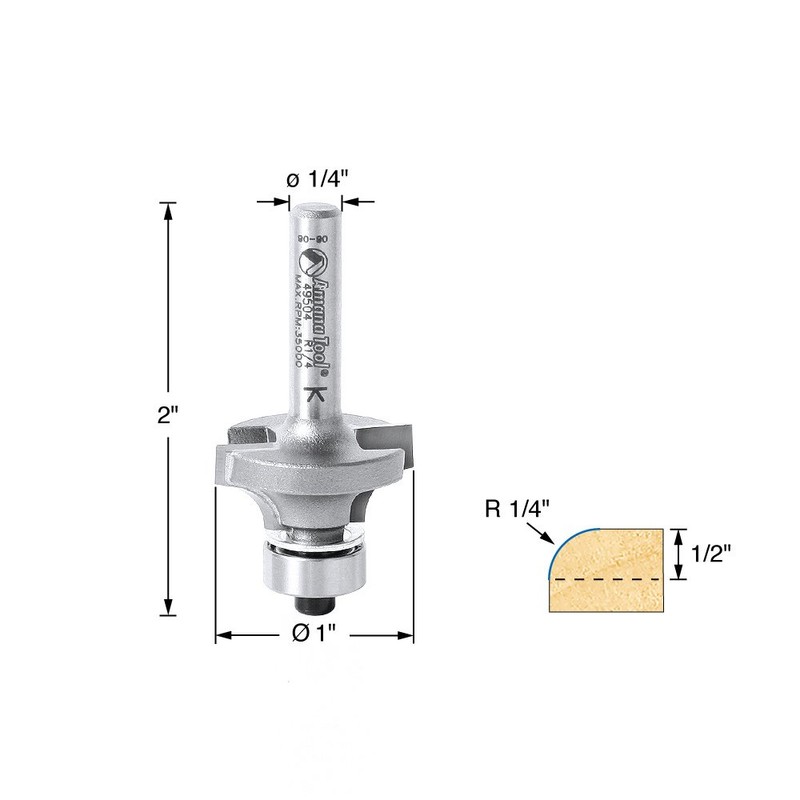 Amana Tool - 49504 Carbide Tipped Corner Round 1/4 Radius