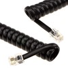 kenable Telephone Handset Coiled RJ10 Plug to RJ10 Plug Cable