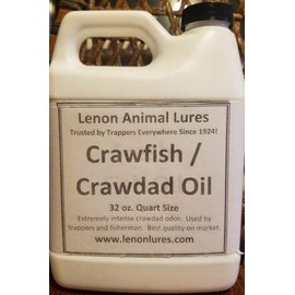 Lenon's Crawfish/Crawdad Oil Great Attractant for Raccoon, Mink and Otter (Quart)