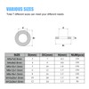 DWISHKEY 820Pieces 7 Sizes Black Zinc Plated Steel Flat Washers
