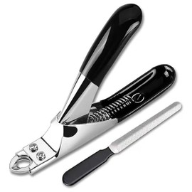 Refoiner ペット爪切り 犬 つめきり 小型犬 初心者 猫用爪切り 軽量 コンパクト 猫つめきり便利グッズ ネイルトリマー 切りやすく 切りすぎによる怪我を防ぎます ネイルカッター 切れ味 ペットケア用品 安心設計 スムーズカット 爪やすり付き ステンレス製 ブラック