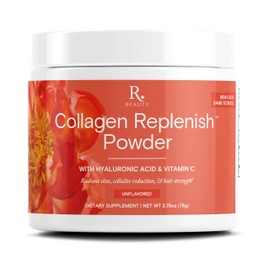 Reserveage Beauty Collagen Replenish Powder - No-Taste Collagen for Radiant Skin & Hair Growth - Mixes Easily in Liquid or Smoothie - 8.25 oz