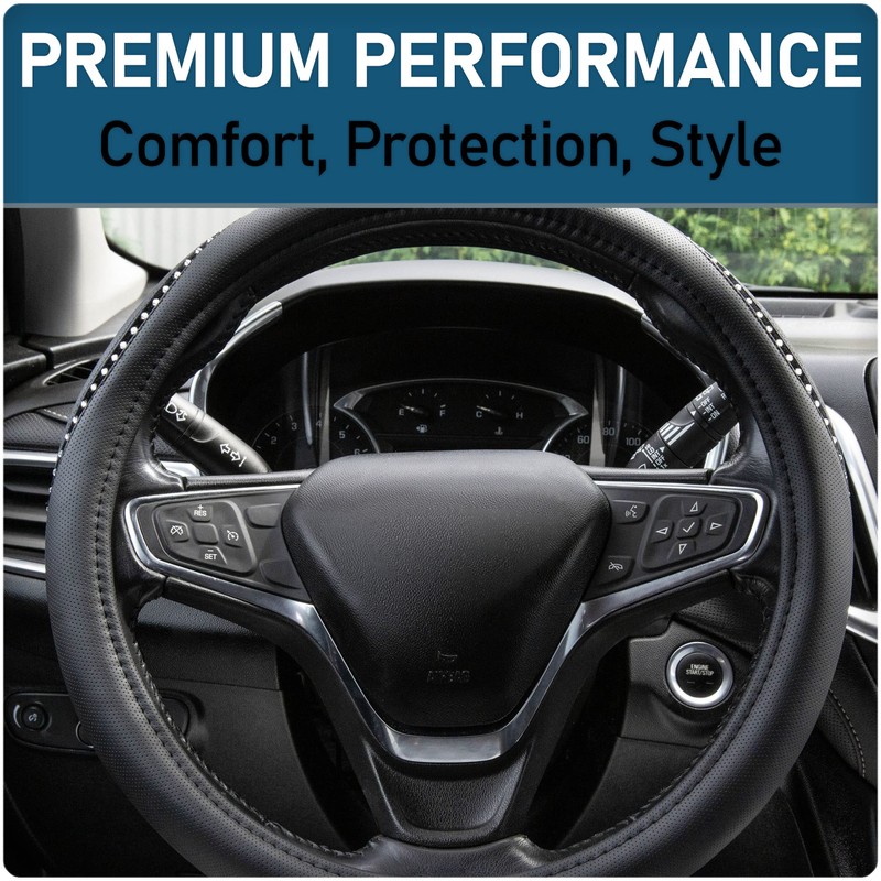 Custom Accessories Bling Rope Steering Wheel Cover, Rhinestone Car Accessories