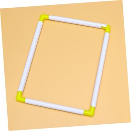 TOPPERFUN Portable Cross Stitch Clip Frame, 13.8x0.8in Universal Embroidery Frame, Handheld PVC Embroidery Tool for Quilting, Needle Point, Silk Painting, Random Colors