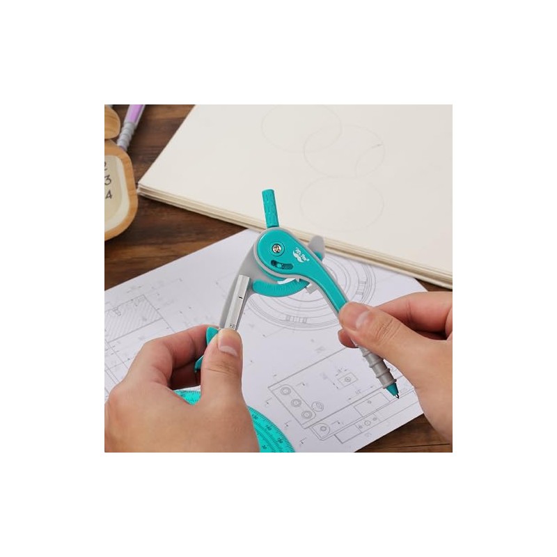 Mr. Pen - Juego de compás y transportador, compás matemático