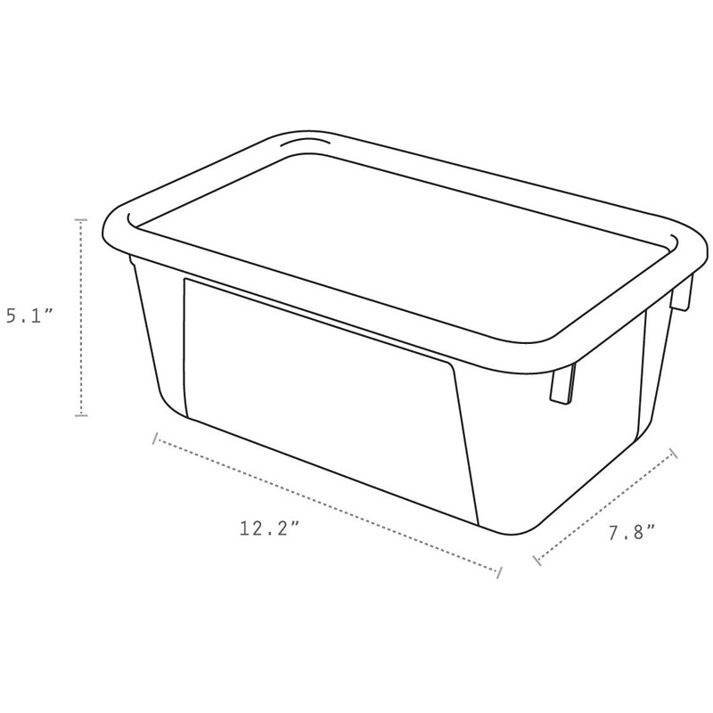 Storex Industries 624-12U05 Storex Small Cubby Bin W/Cover 12.2"X7.8"X5.1" Green