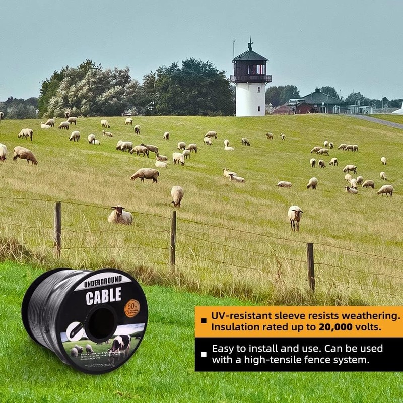 BEIYI 12 ½ Gauge Eeletric Fence Double Insulated Underground Wire,