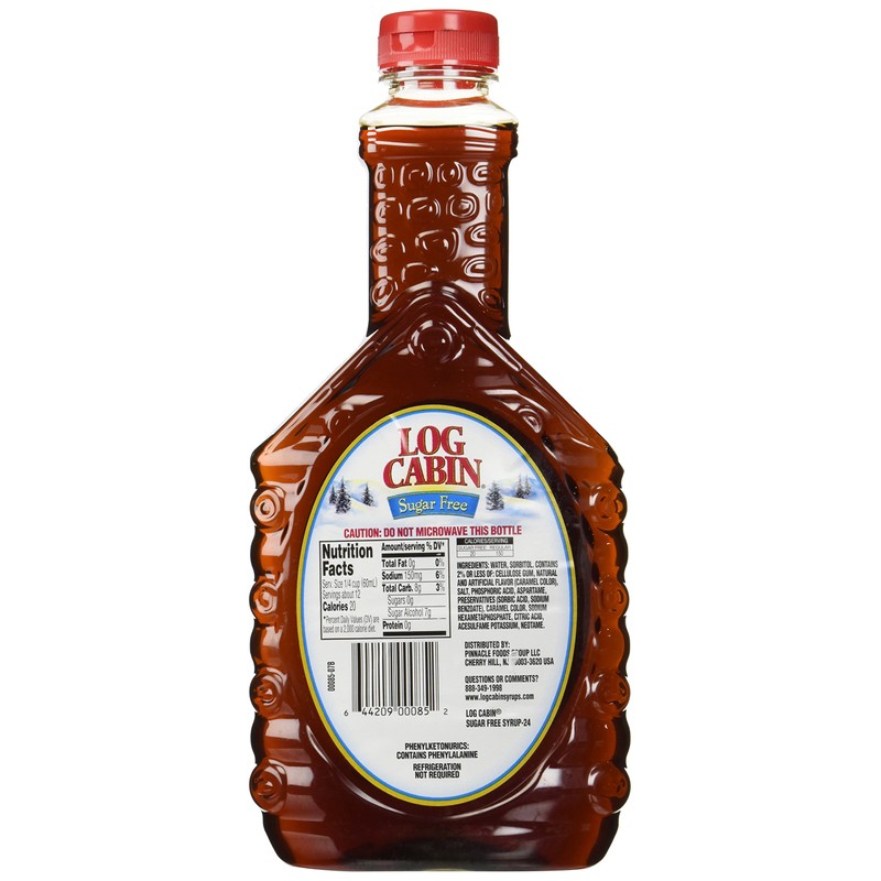 Log Cabin Sugar Free Syrup, 24 Fl Oz
