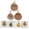 Levemolo 3pcs Wall Hanging Teardrop Baskets Rustic Vegetable and Fruit