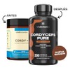 Vital Botanics Mega Cordyceps 100% Puro - Hongo Adaptógeno