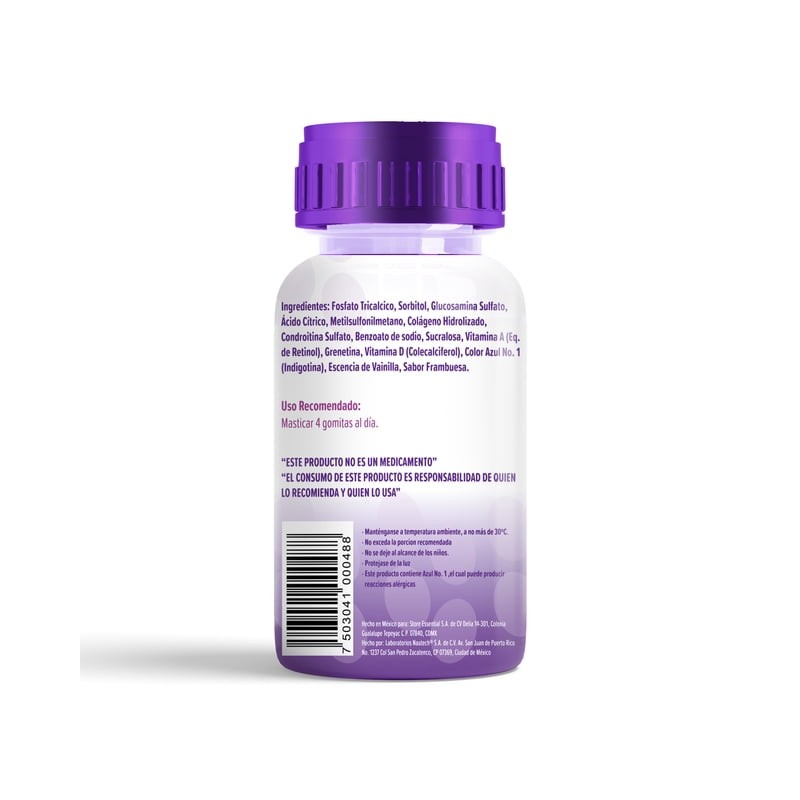 Gummies Glucosamina, MSM, Colageno, Vitaminas A, D y Calcio 242