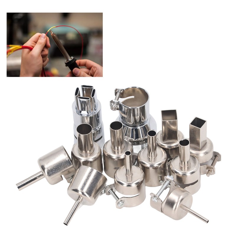 12Pcs Hot Air Gun Nozzle with Locking Screw Heat Gun