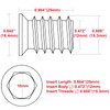 40Pcs 3/8"-16 x 25mm Threaded Inserts for Wood Furniture Screw