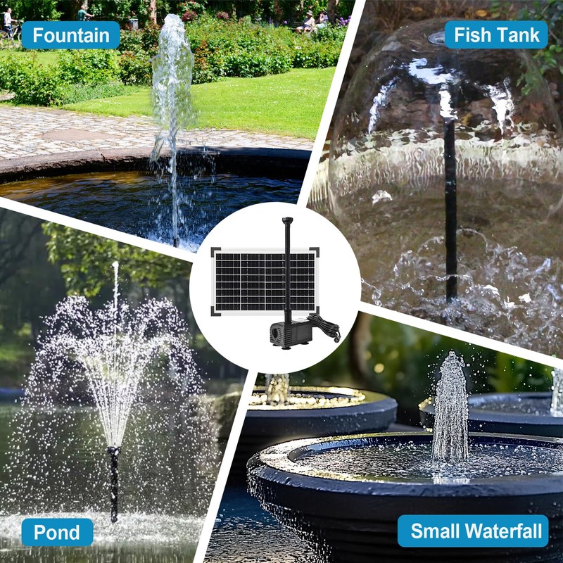 ECO-WORTHY Solar Water Fountain Pump Kit 216 GPH Flow 13W