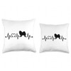 ECG Heartbeat Chow Chow for Dog Owners Pulse Throw Pillow