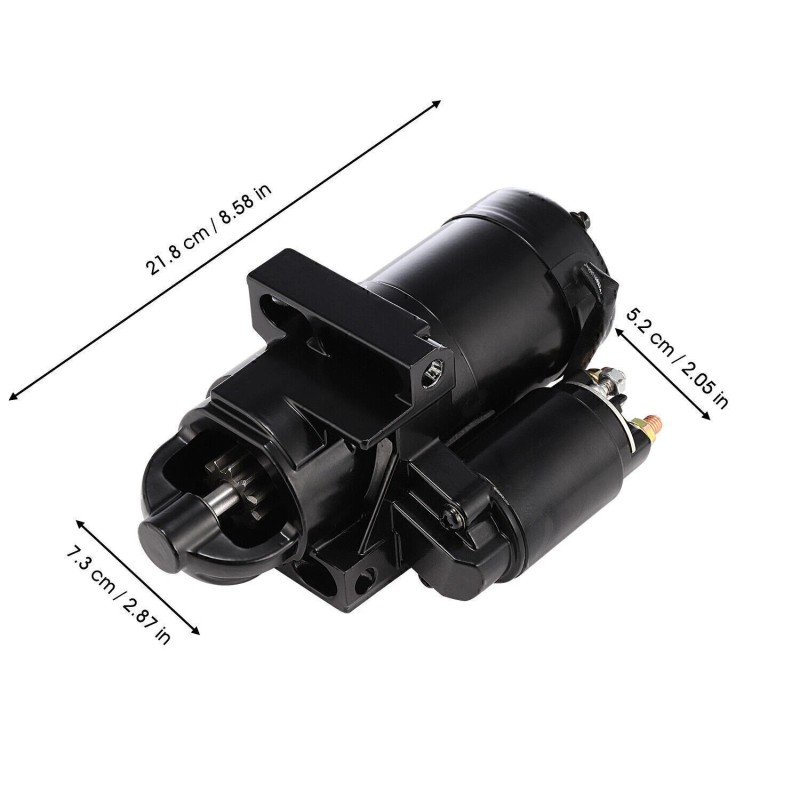 GEARZAAR 1PC 50-863007A1 Black Starter For Mercruiser Model 3.0 4.3