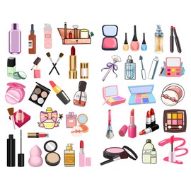 Seasonstorm Women Fashion Makeup Cosmetics Decoration Album Planner Stickers Scrapbooking Diary Sticky Paper Flakes (PK690)