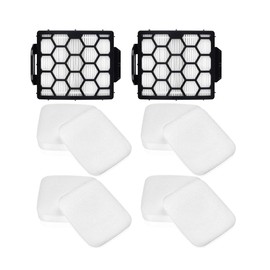 2 HEPA Filters and 4 Foam & Felt UV850 UV900 Filters Replacement for Shark Rotator Navigator Lift-Away ADV DuoClean PowerFins Vacuum UV850 UV900, Replace Part # XHF320 & XFFK602UKT