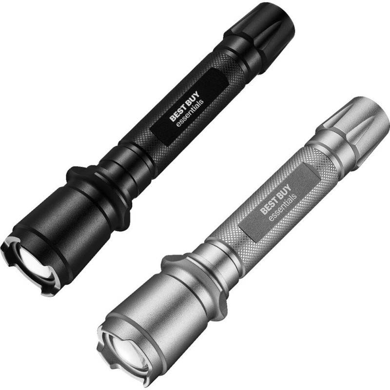 BEST BUY ESSENTIALS LED Flashlights 150 Lumens 2 Pack