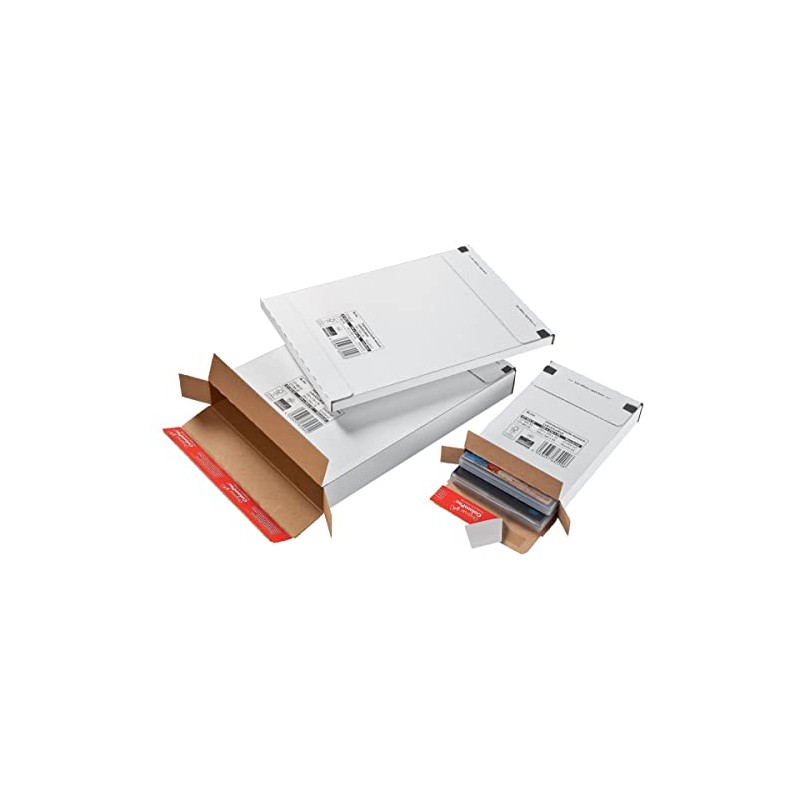 Colompac CP06555 Extremely Strong Corrugated Cardboard Document Envelope – White