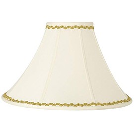 Bell Shade with Metallic Gold Wave Trim 7x20x13.75 (Spider) - Imperial Shade