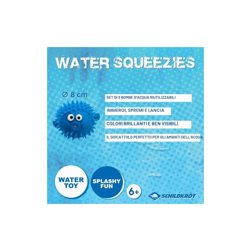 Schildkröt Water Squeezies, Set da 3, Effetto Bomba d'Acqua, per