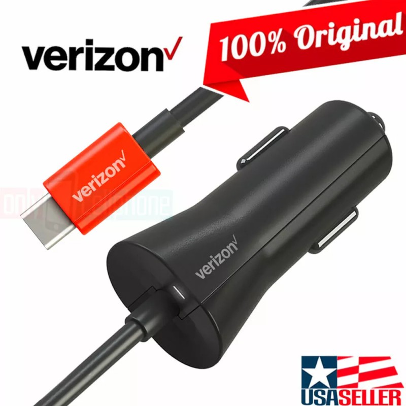 Verizon NEW Verizon Logo Type-C Fast Car charger for Galaxy