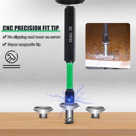 Saipor 6-Piece PZ2 Magnetic Impact Screwdriver Driver Bits Set, POZI No.2 Screw Driver Drill Bits, S2 Steel Pozidriv Screwdriver Bit Set, 1/4 Inch Hex Shank Impact Driver Bit, Long 25 mm - 150 mm